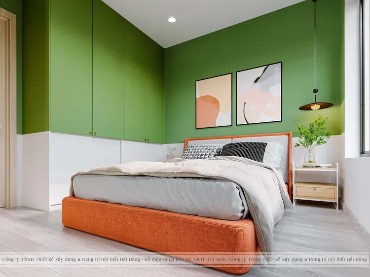 Phòng ngủ - Căn hộ Vinhomes Grand Park - Phong cách Color Block  | Space T