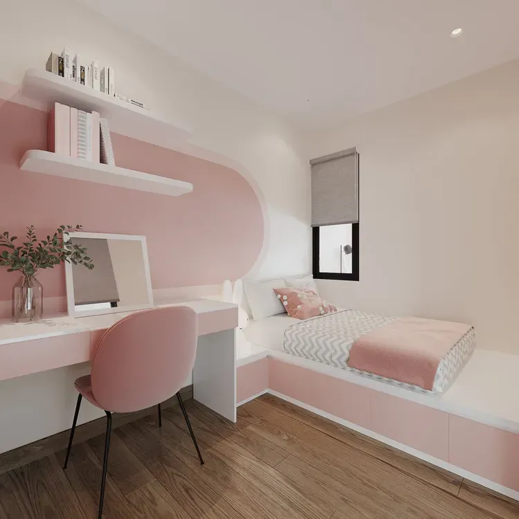 Phòng ngủ - Căn hộ 85m2 Vinhomes Grand Park - Phong cách Modern  | Space T