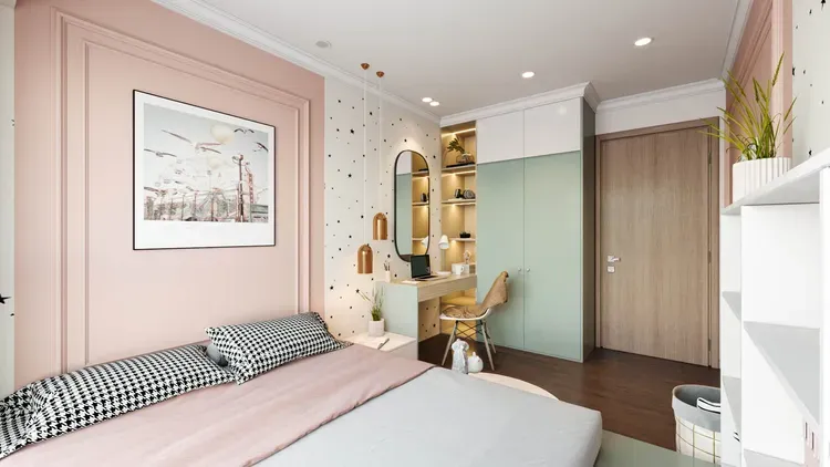 Phòng ngủ - Căn hộ Newton Residence - Phong cách Neo Classic  | Space T