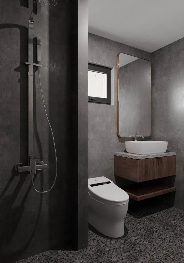 Phòng tắm - Căn hộ Palm Heights - Phong cách Industrial  | Space T