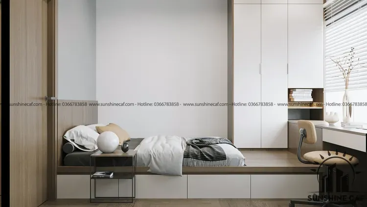 Phòng ngủ - Căn hộ Kingston Residence - Phong cách Modern  | Space T