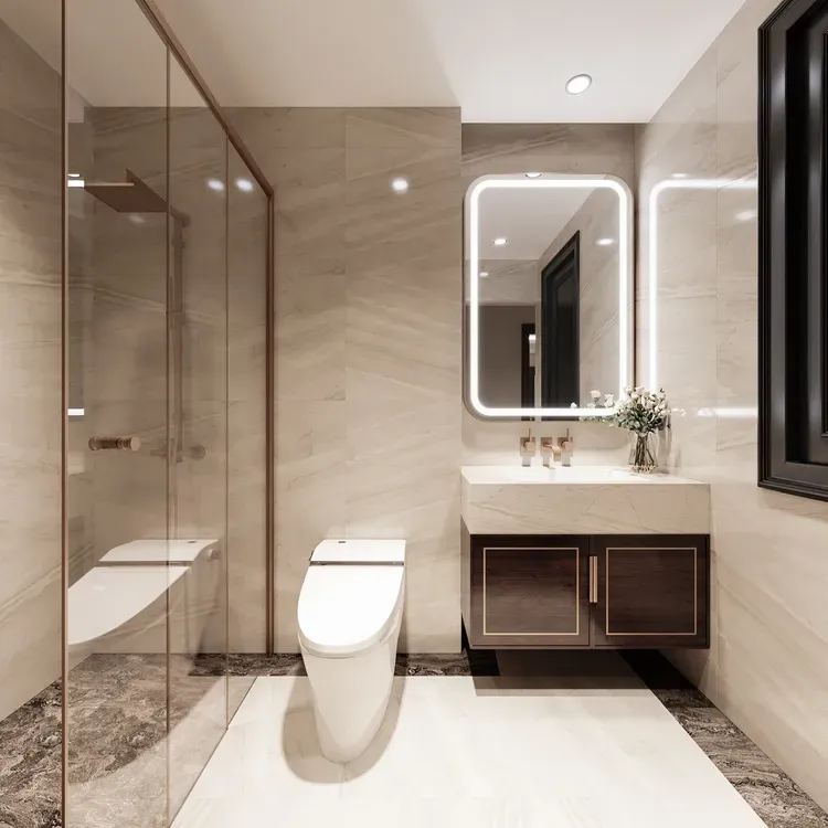 Phòng tắm - Nhà phố Xuyên Mộc, BRVT - Phong cách Neo Classic  | Space T