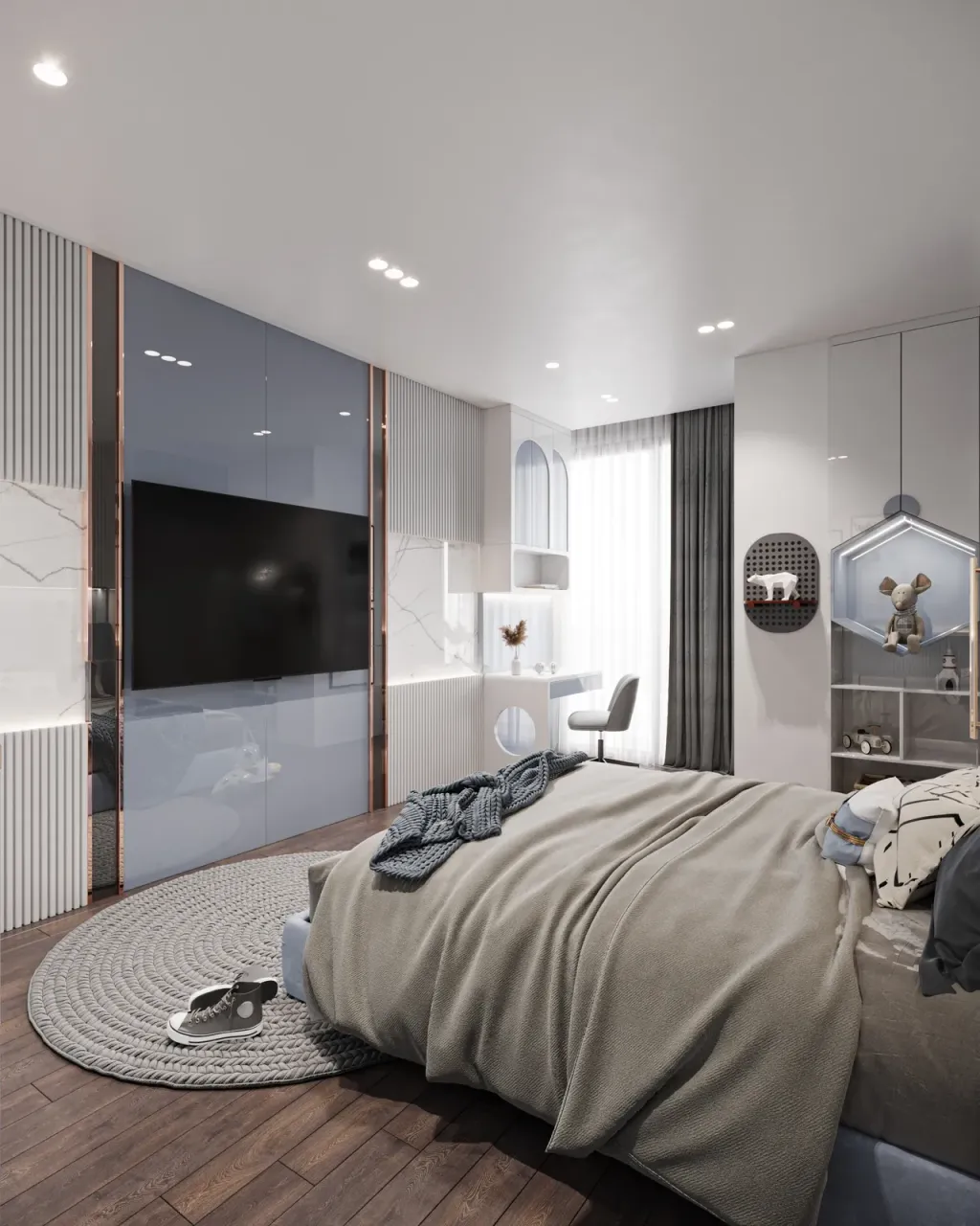 Phòng ngủ - Căn hộ tại Thảo Điền Quận 2 - Phong cách Modern  | Space T