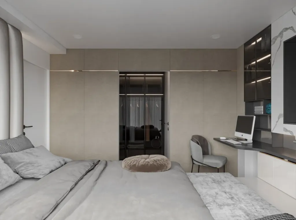 Phòng ngủ - Căn hộ duplex D'Lusso Quận 2 - Phong cách Modern  | Space T
