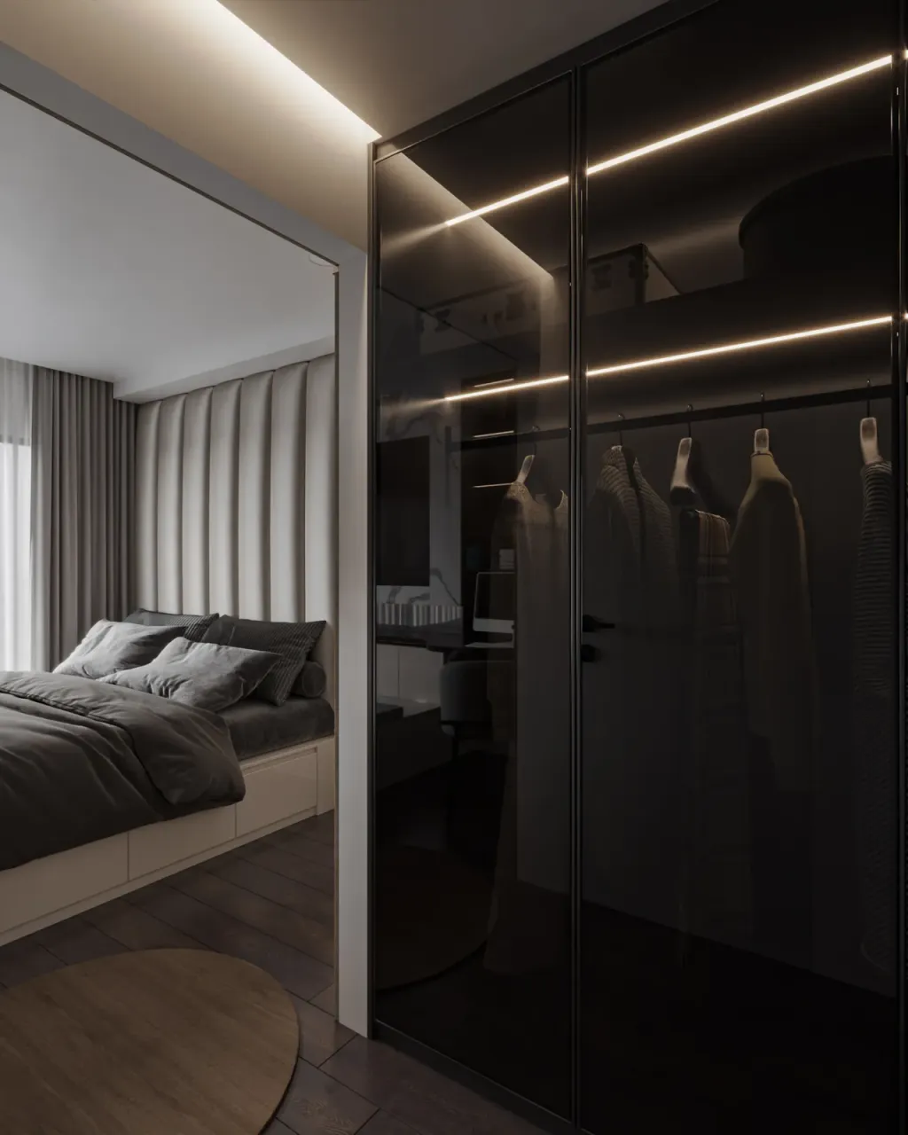 Phòng ngủ - Căn hộ duplex D'Lusso Quận 2 - Phong cách Modern  | Space T