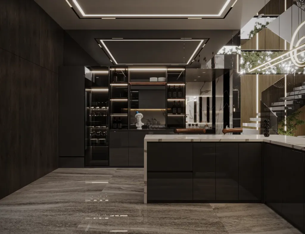 Phòng bếp - Nhà phố Hóc Môn - Phong cách Modern  | Space T