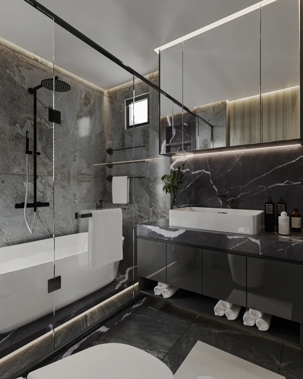 Phòng tắm - Nhà phố Hóc Môn - Phong cách Modern  | Space T