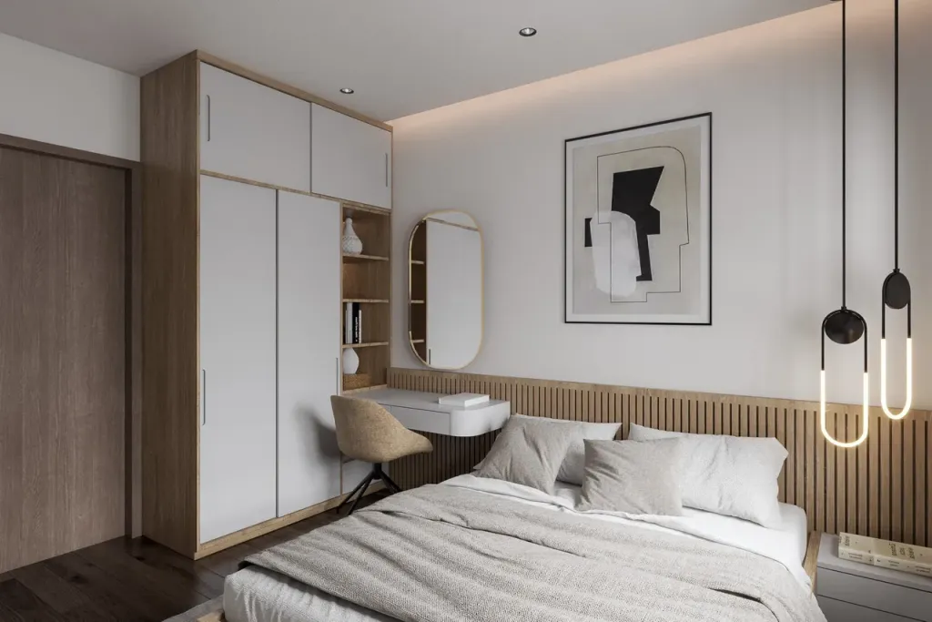 Phòng ngủ - Căn hộ Westgate Bình Chánh - Phong cách Scandinavian + Modern  | Space T