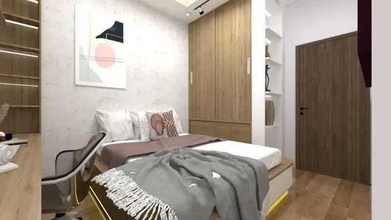 Phòng ngủ - Căn hộ Westgate Bình Chánh - Phong cách Japandi  | Space T