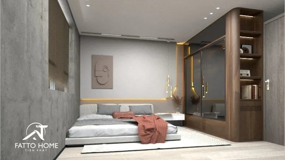 Phòng ngủ - Căn hộ Westgate Bình Chánh - Phong cách Japandi  | Space T
