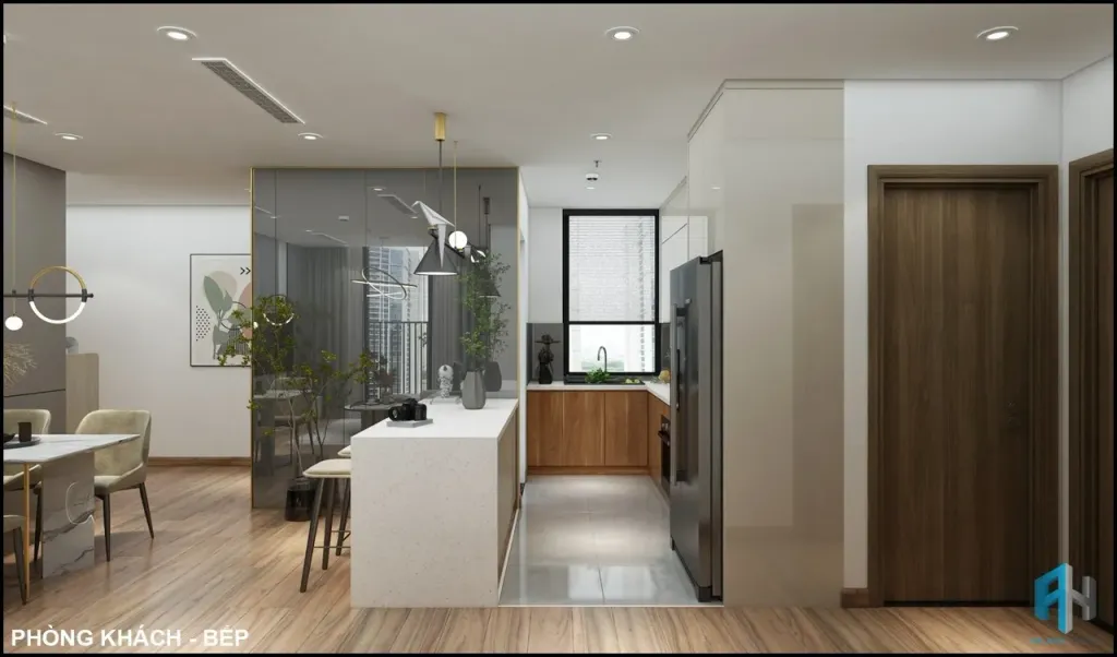 Phòng bếp - Căn hộ Eco Green Quận 7 - Phong cách Modern  | Space T