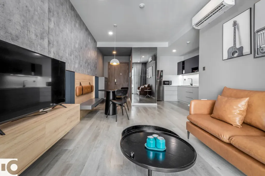 Phòng khách - Căn hộ Saigon Royal Quận 4 - Phong cách Minimalist  | Space T