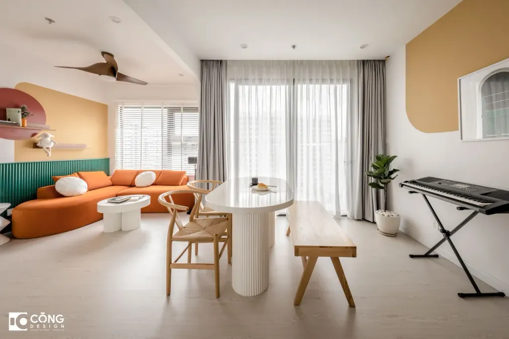 Phòng ăn - Căn hộ S503 Vinhomes Grand Park - Phong cách Minimalist + Color Block  | Space T