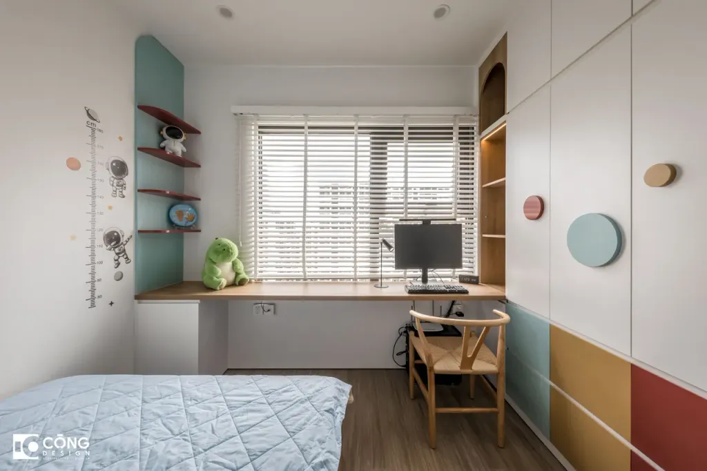 Phòng cho bé - Căn hộ S503 Vinhomes Grand Park - Phong cách Minimalist + Color Block  | Space T