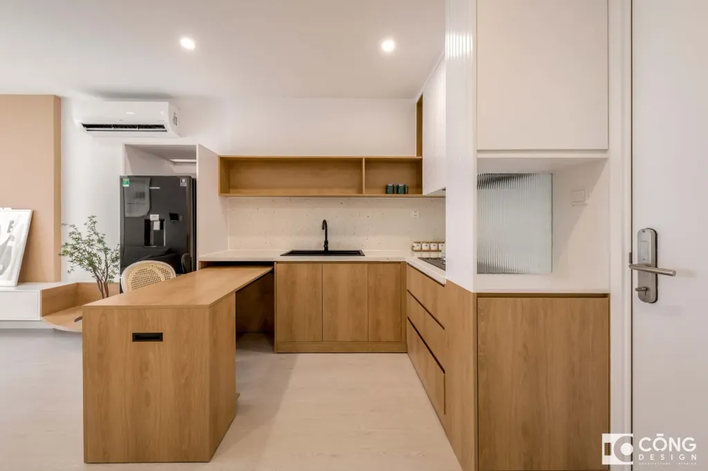 Phòng bếp - Căn hộ S1001 Vinhomes Grand Park - Phong cách Minimalist  | Space T