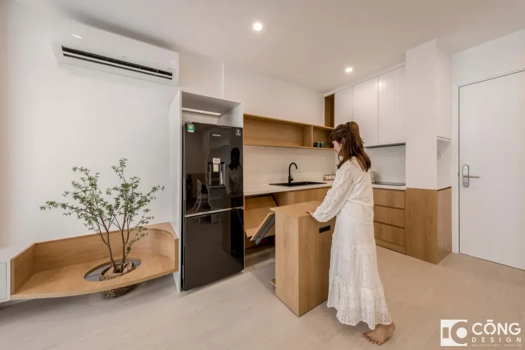 Phòng bếp - Căn hộ S1001 Vinhomes Grand Park - Phong cách Minimalist  | Space T