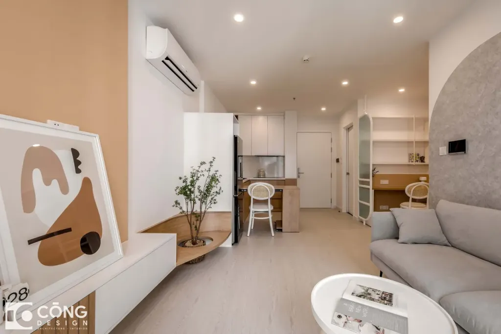 Phòng khách - Căn hộ S1001 Vinhomes Grand Park - Phong cách Minimalist  | Space T