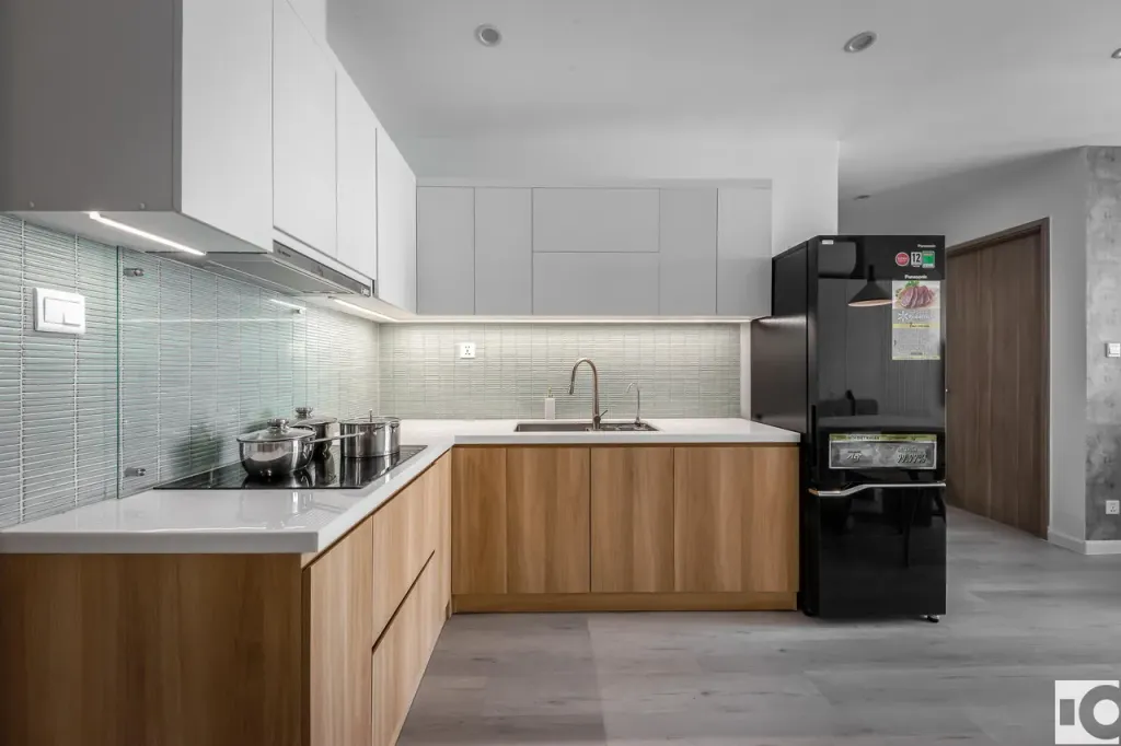 Phòng bếp - Căn hộ S107 Vinhomes Grand Park - Phong cách Minimalist + Color Block  | Space T