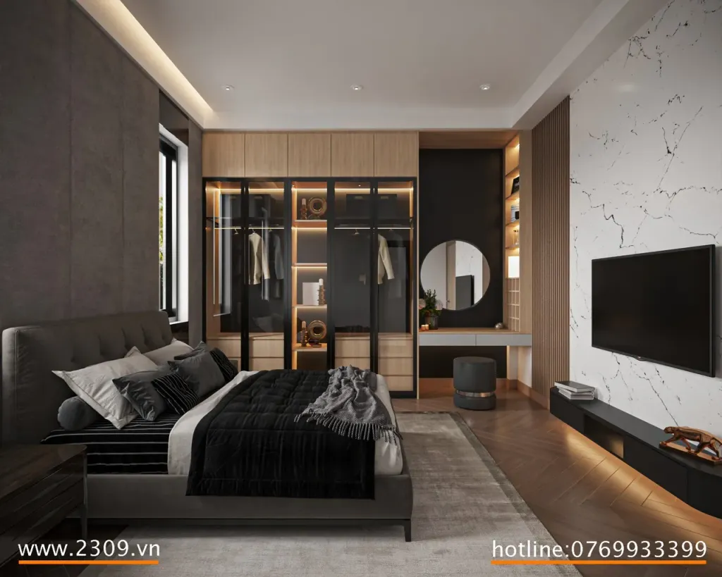 Phòng ngủ - Biệt thự vườn Đường Bùi Tá Hán - Phong cách Modern  | Space T