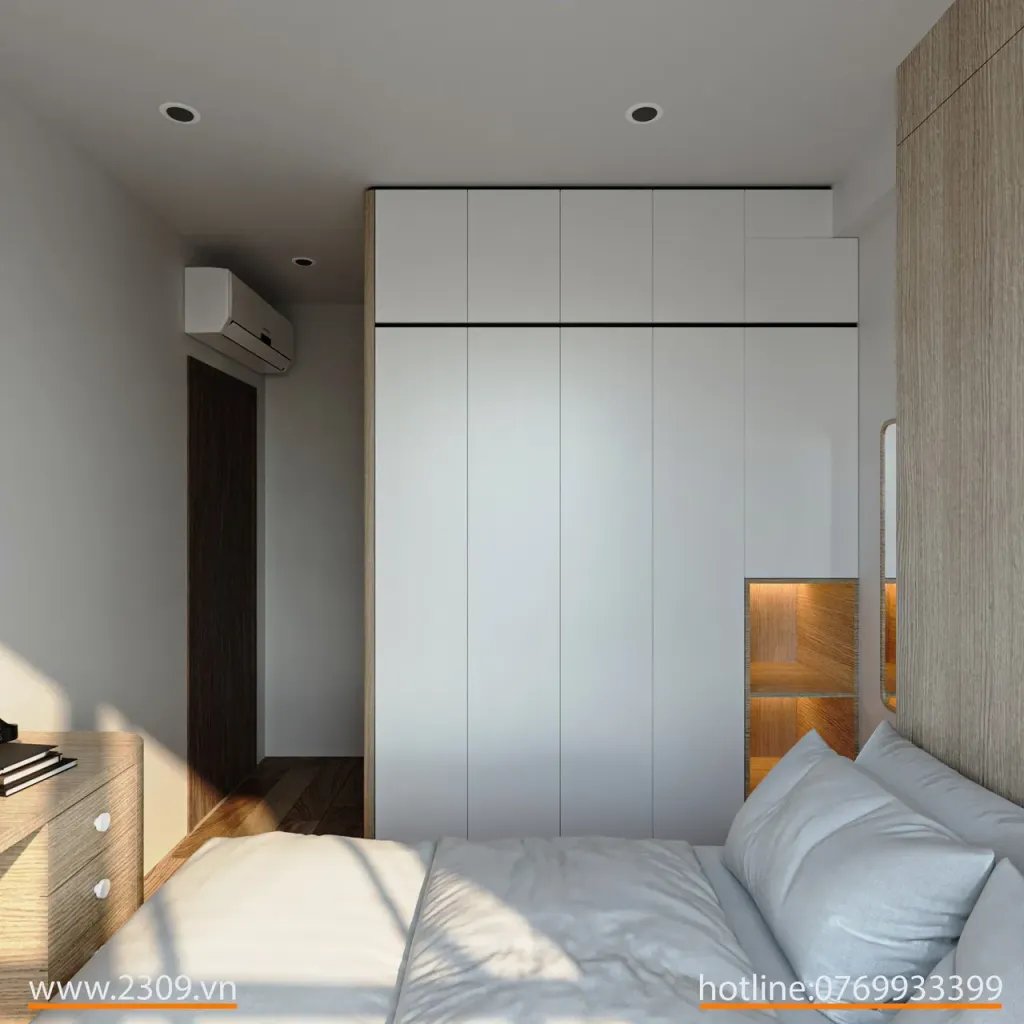 Phòng ngủ - Căn hộ Bcons Dĩ An, Bình Dương - Phong cách Modern + Scandinavian  | Space T