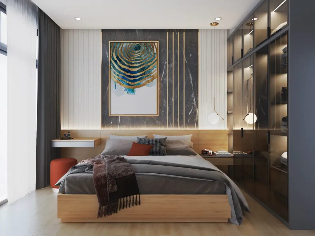Phòng ngủ - Nhà phố Ngã 4 Bình Phước - Phong cách Modern  | Space T
