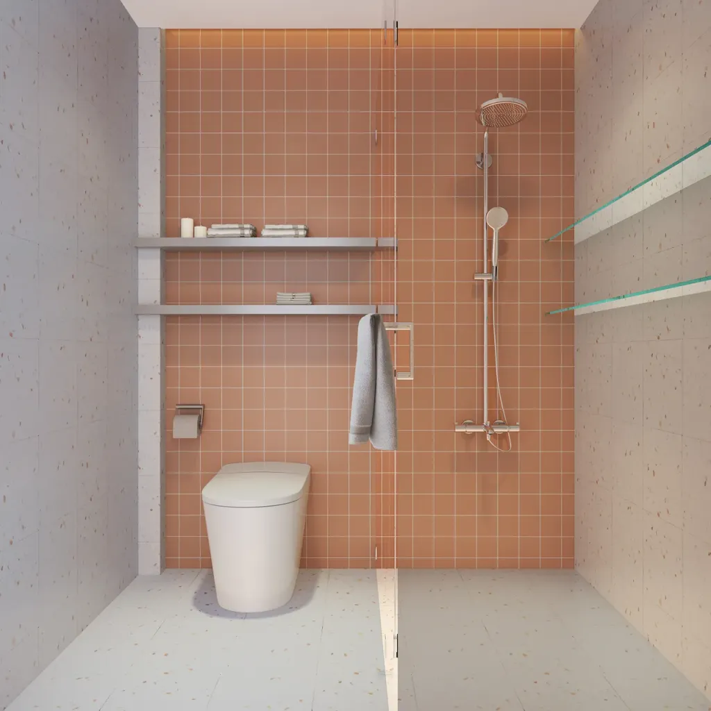 Phòng tắm - Nhà phố Thủ Đức - Phong cách Color Block + Scandinavian  | Space T
