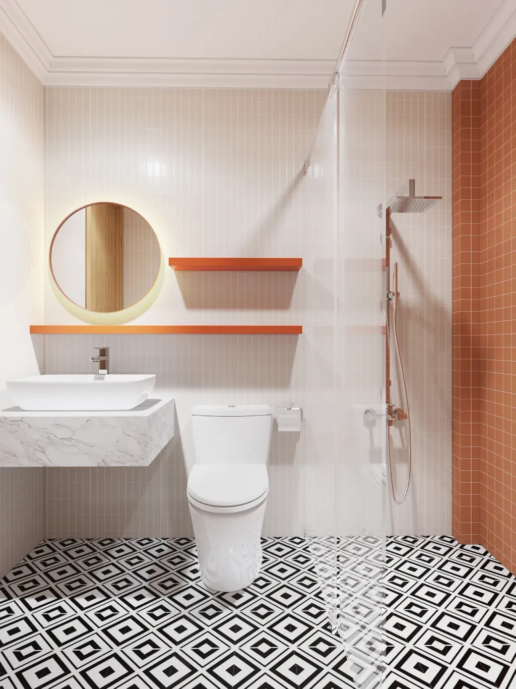 Phòng tắm - Nhà phố Gò Vấp - Phong cách Scandinavian  | Space T