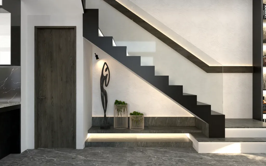 Cầu thang - Nhà phố Bà Rịa 500m2 - Phong cách Modern  | Space T
