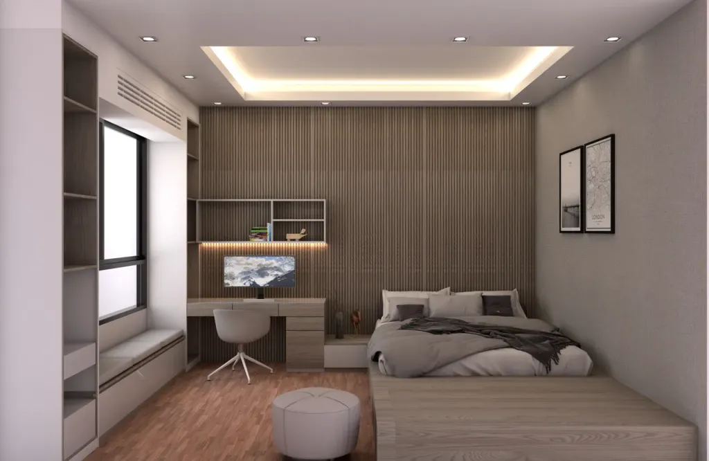 Phòng ngủ - Nhà phố Vũng Tàu 450m2 - Phong cách Modern  | Space T