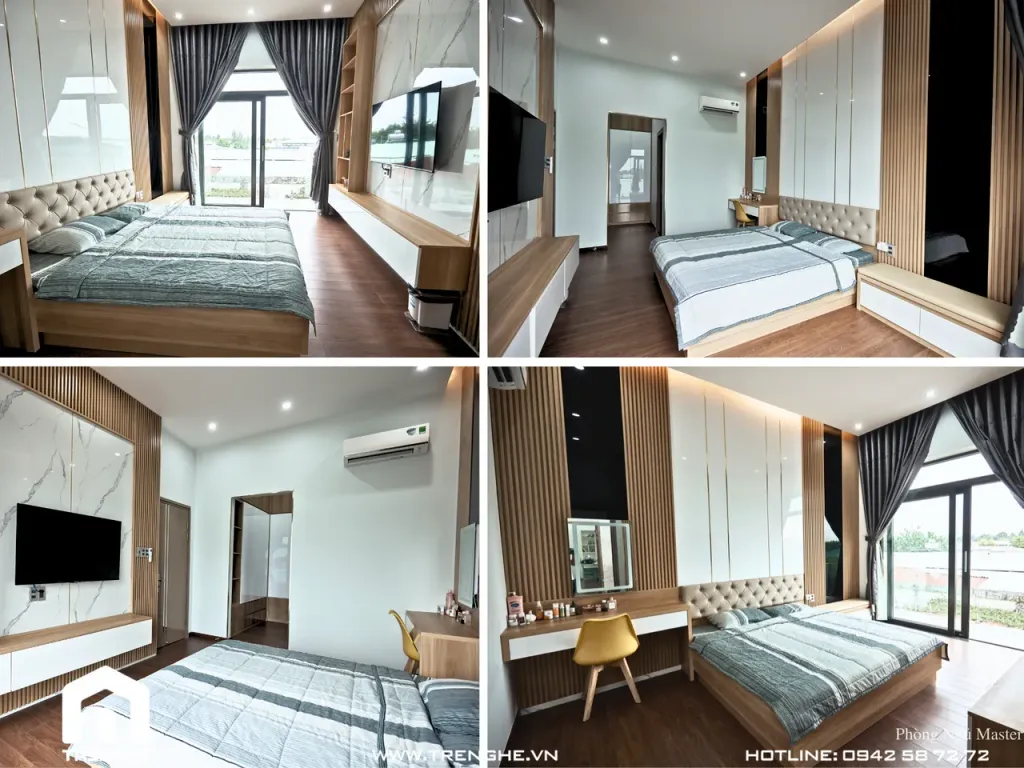 Phòng ngủ - Biệt thự Hòa Long 302m2 - Phong cách Modern  | Space T