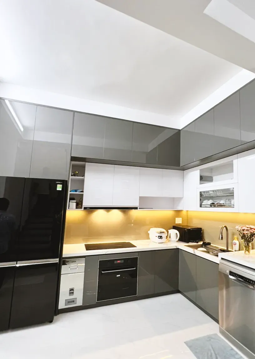 Phòng bếp - Nhà phố Phú Nhuận 400m2 - Phong cách Modern  | Space T