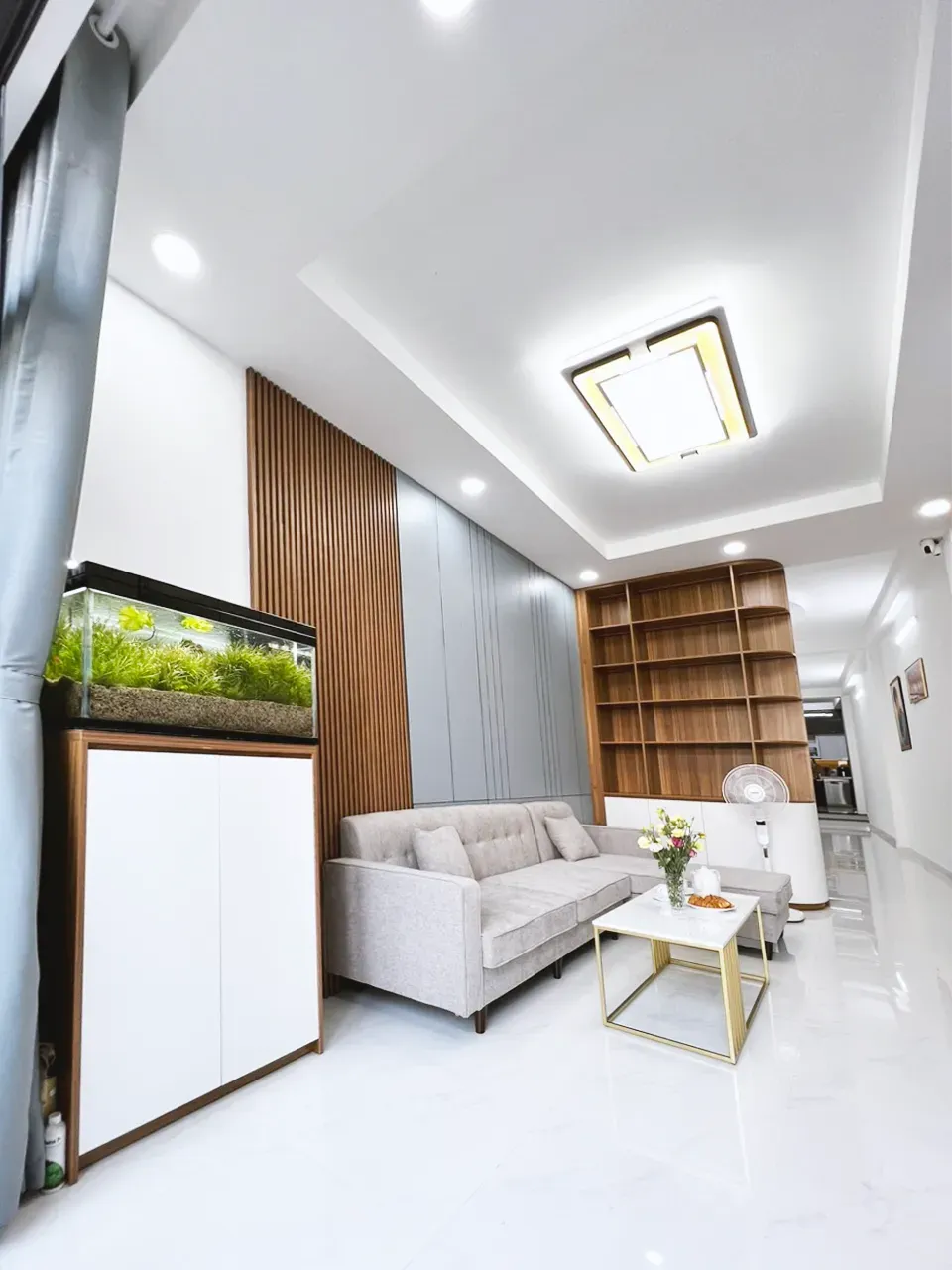 Phòng khách - Nhà phố Phú Nhuận 400m2 - Phong cách Modern  | Space T