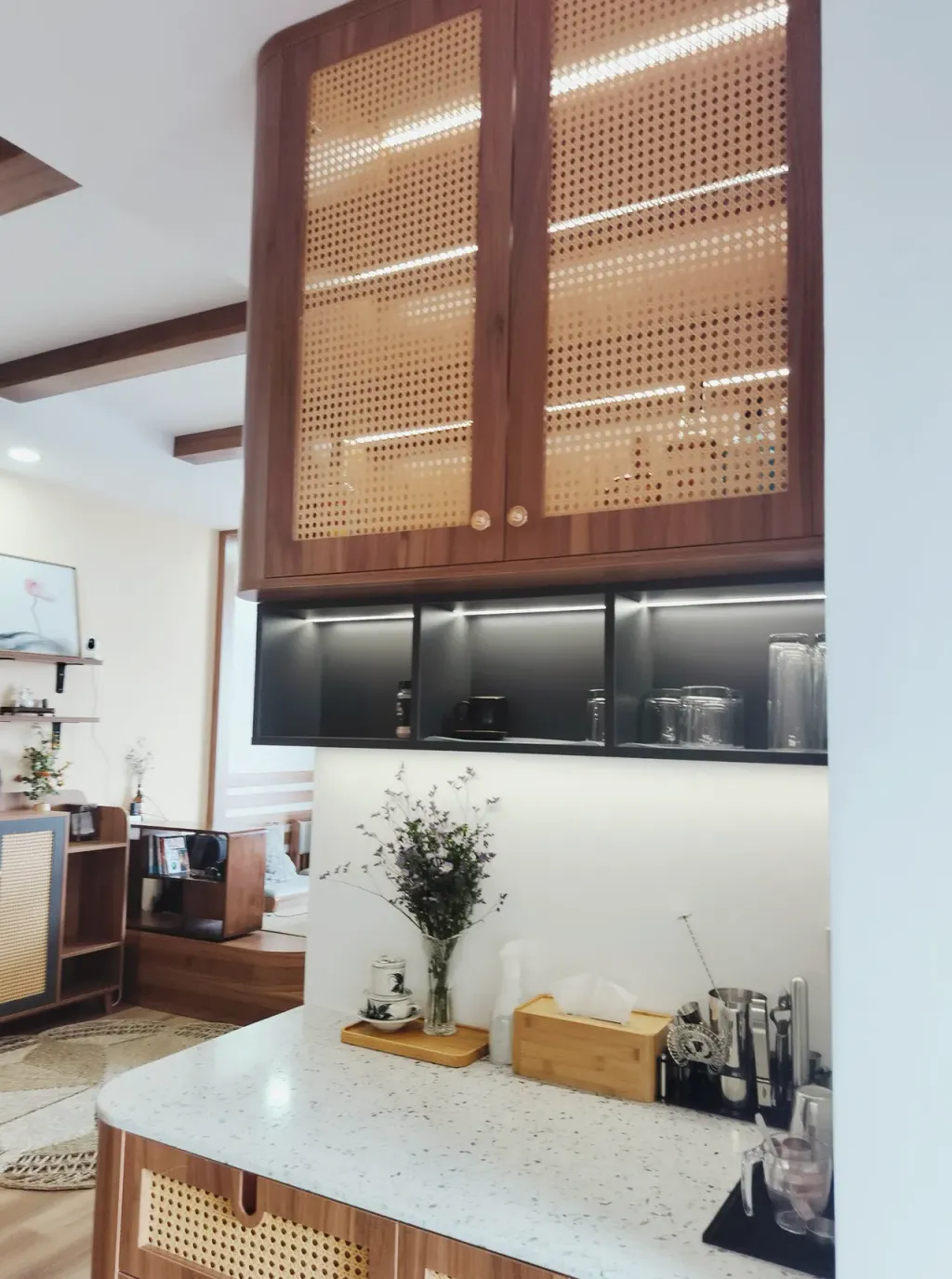 Phòng bếp - Căn hộ Opal Boulevard Dĩ An - Phong cách Japandi  | Space T