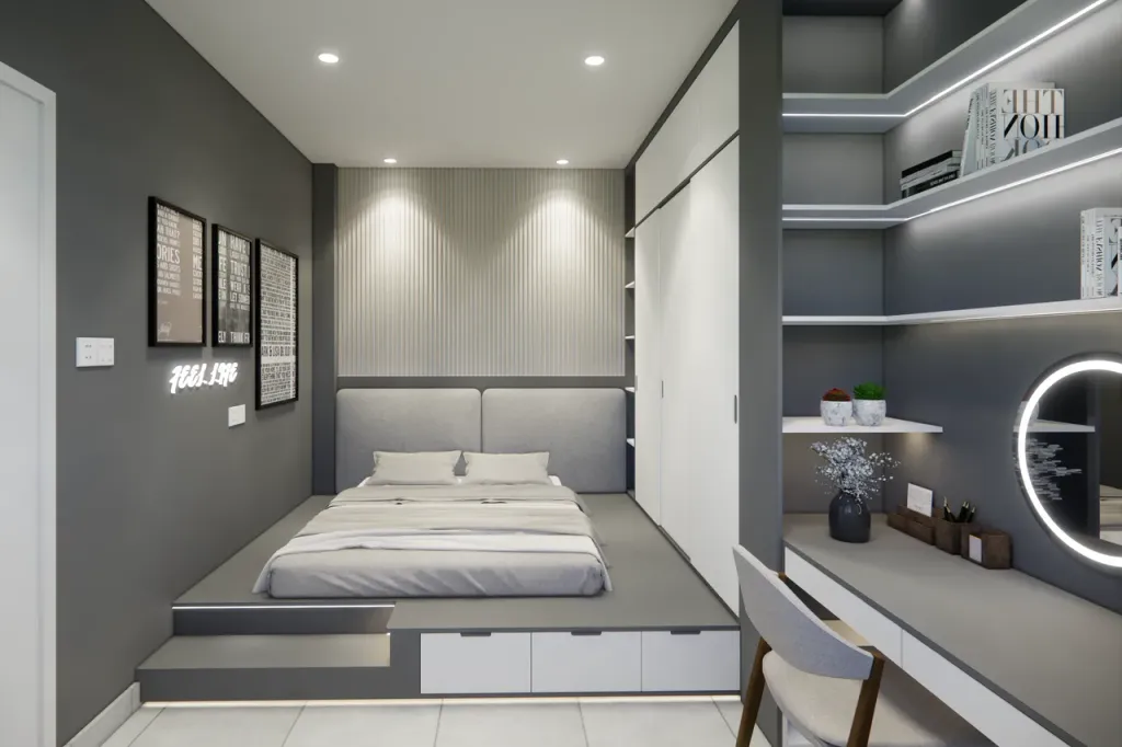 Phòng ngủ Nhà phố Tây Ninh - Phong cách Minimalist | Space T