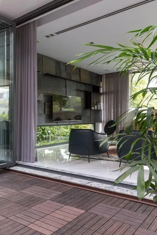 Phòng khách - Nhà sân vườn Lái Thiêu Bình Dương - Phong cách Modern  | Space T