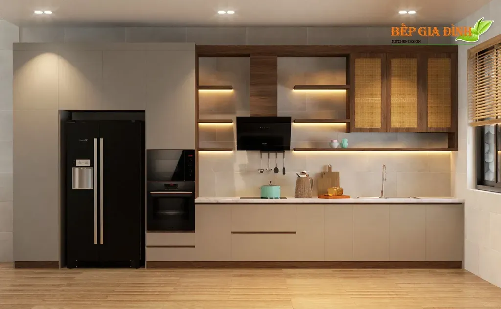 Phòng bếp - Concept Nhà bếp và Phòng khách - Phong cách Japandi  | Space T