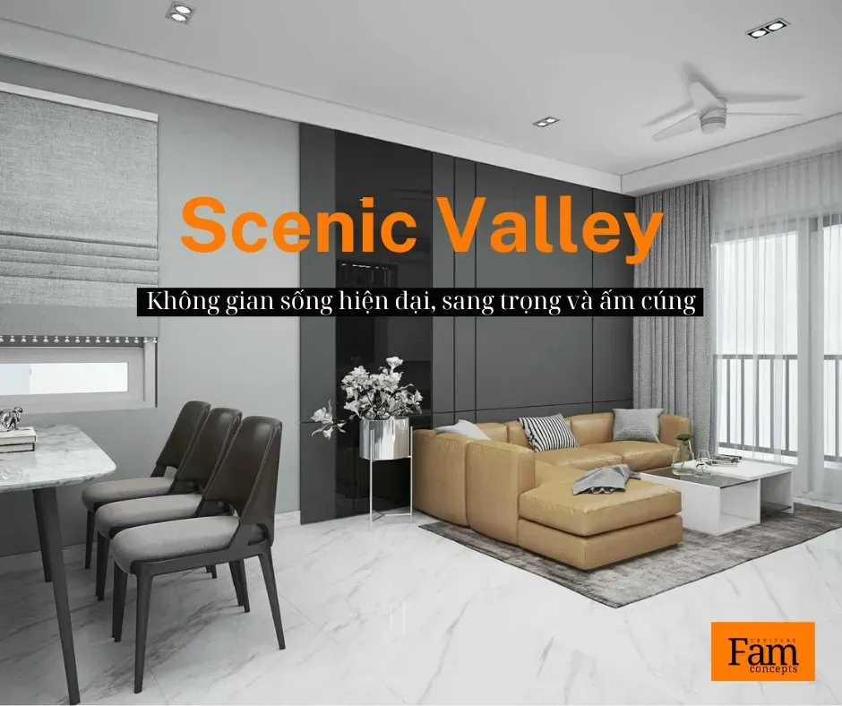 Phòng khách - Căn hộ Scenic Valley - Phong cách Modern  | Space T