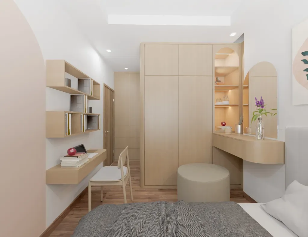 Phòng ngủ - Concept Căn hộ Chung cư River Sài Gòn - Phong cách Scandinavian  | Space T
