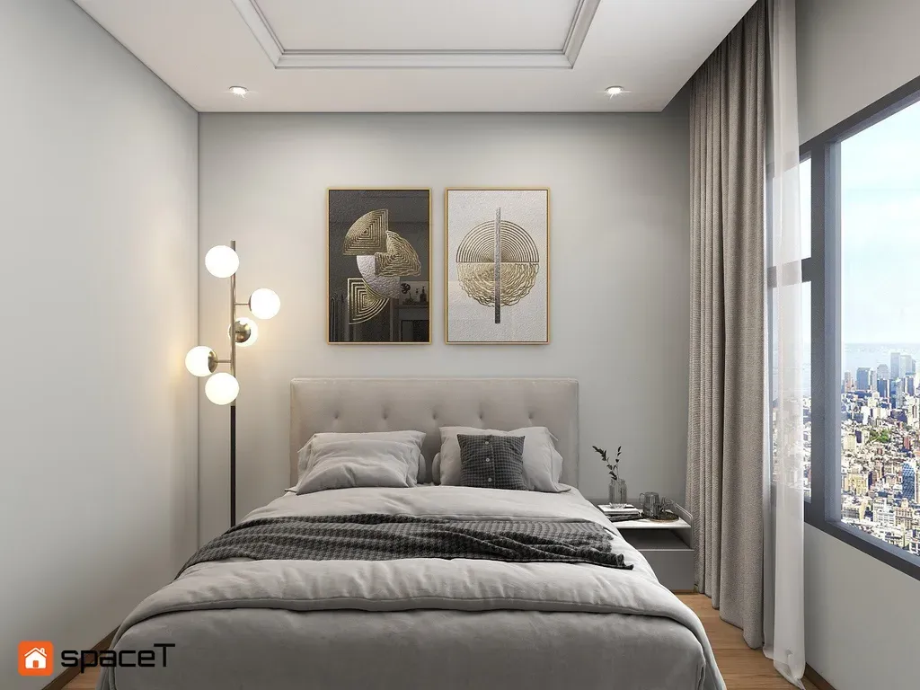 Phòng ngủ - Concept phòng ngủ Căn hộ Vinhomes Grand Park - Phong cách Modern  | Space T