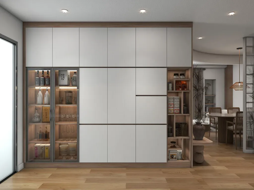 Phòng bếp - Concept Căn hộ chung cư Bình Thạnh 75m2 - Phong cách Japandi  | Space T