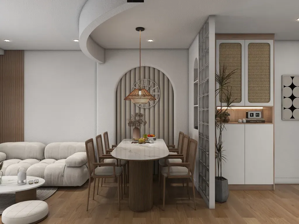 Phòng ăn - Concept Căn hộ chung cư Bình Thạnh 75m2 - Phong cách Japandi  | Space T