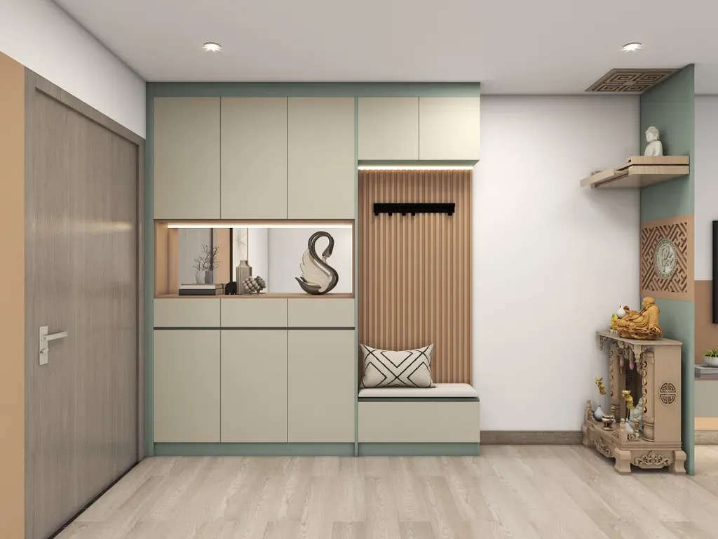 Lối vào - Concept Căn hộ chung cư Tân Hương 70m2 - Phong cách Color Block  | Space T