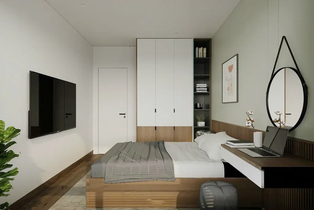 Phòng ngủ - Concept Căn hộ chung cư Quận 4 80m2 - Phong cách Modern  | Space T