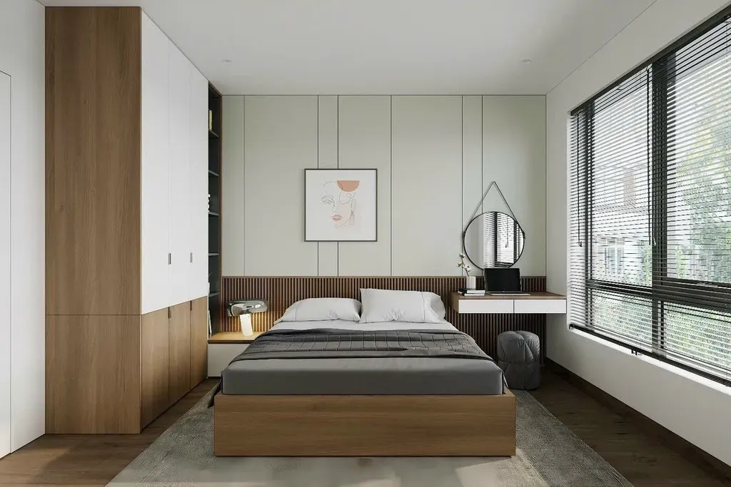 Phòng ngủ - Concept Căn hộ chung cư Quận 4 80m2 - Phong cách Modern  | Space T