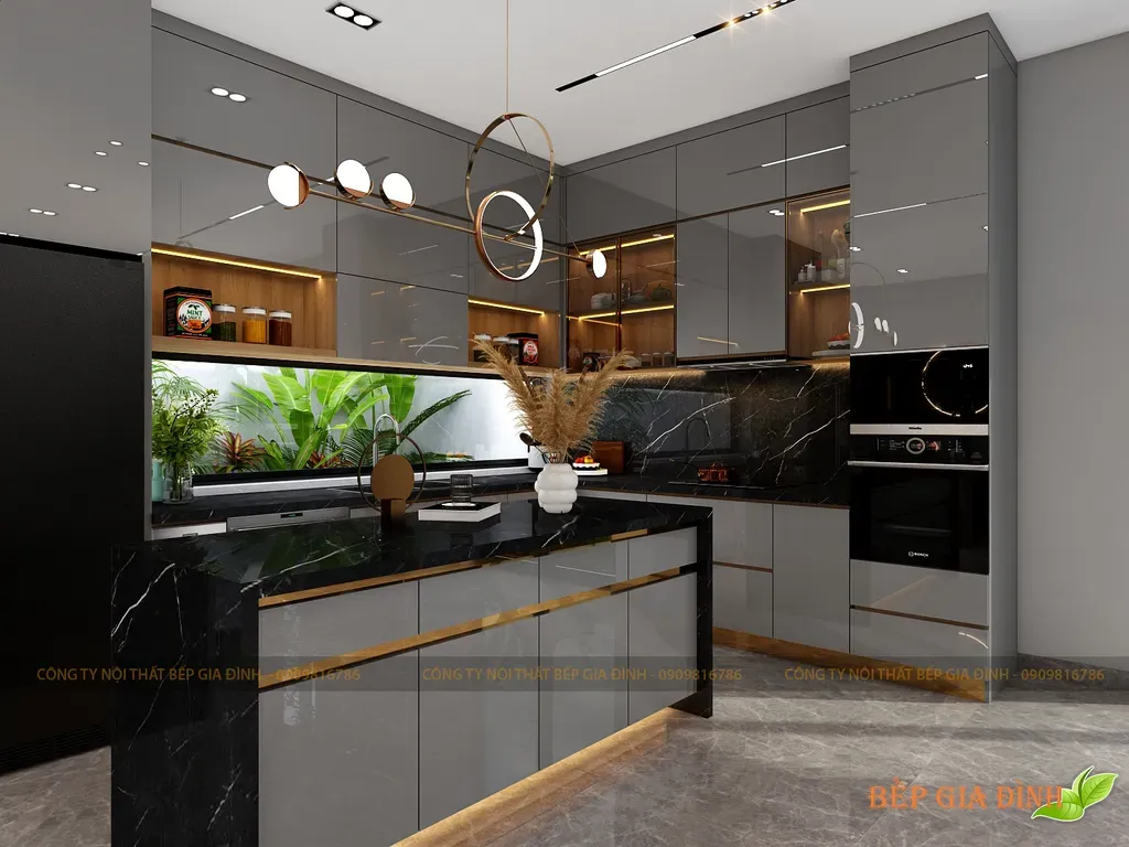 Phòng bếp - Concept Nhà phố Cát Lái - Phong cách Modern  | Space T