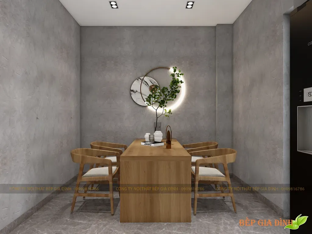 Phòng ăn, Phòng làm việc - Concept Nhà phố Cát Lái - Phong cách Modern  | Space T