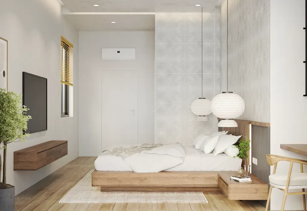 Phòng ngủ - Concept Nhà phố Mũi Né - Phong cách Japandi  | Space T