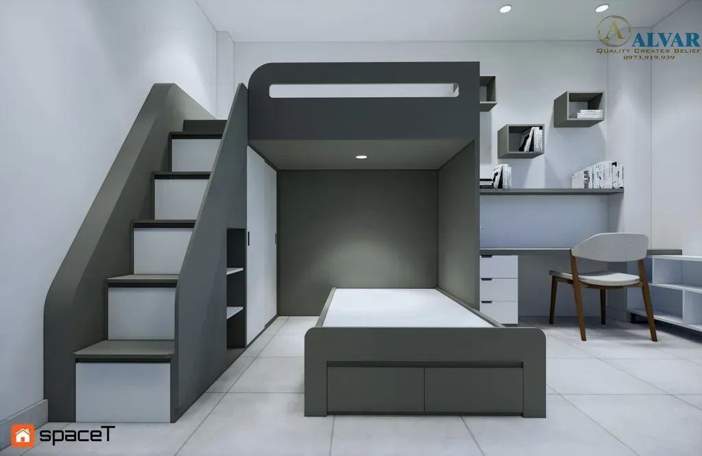 Phòng ngủ - Concept phòng ngủ Gò Vấp - Phong cách Modern  | Space T