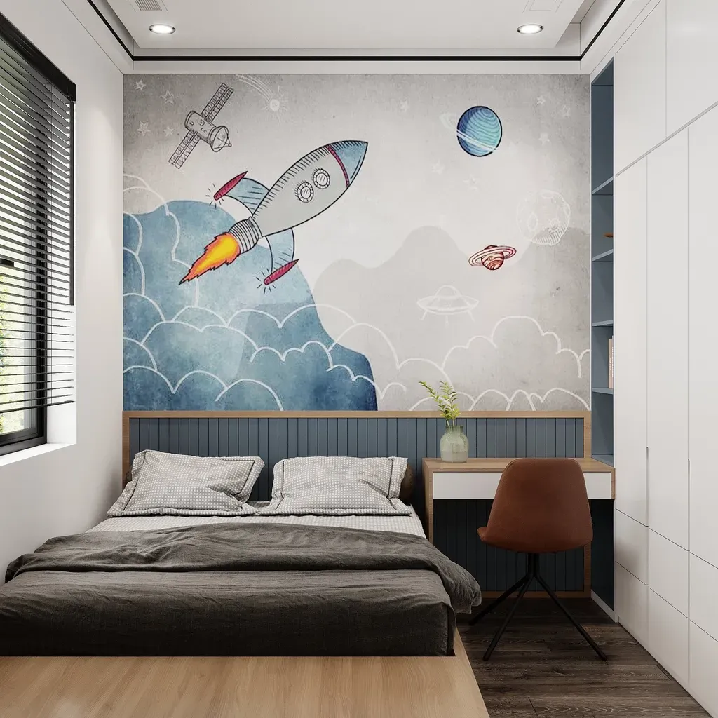 Phòng ngủ - Nhà phố ở Xã hội Thủ Thiêm Green House - Phong cách Modern  | Space T