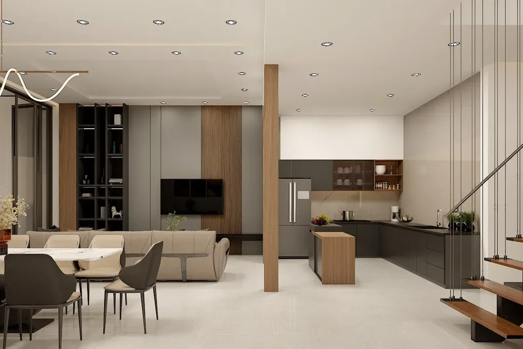 Phòng bếp - Biệt thự Bến Lức Long An - Phong cách Modern  | Space T